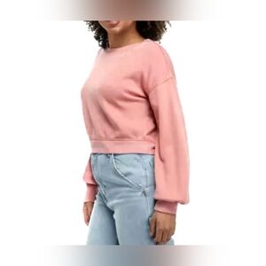 True Craft Juniors Embroidered Cropped Sweatshirt - XS